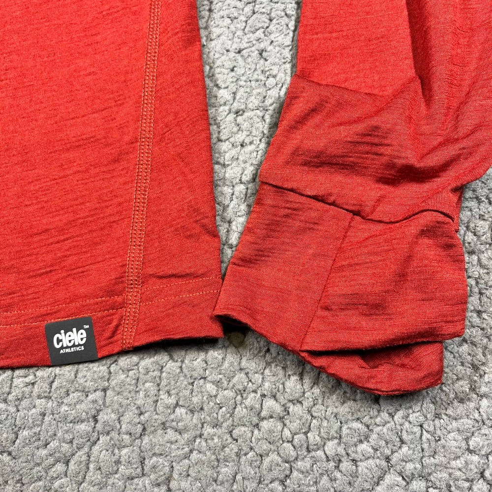 Ciele Athletics Wool Silk Blend Long Sleeve Running Shirt Womens Red Size Small - Picture 4 of 10